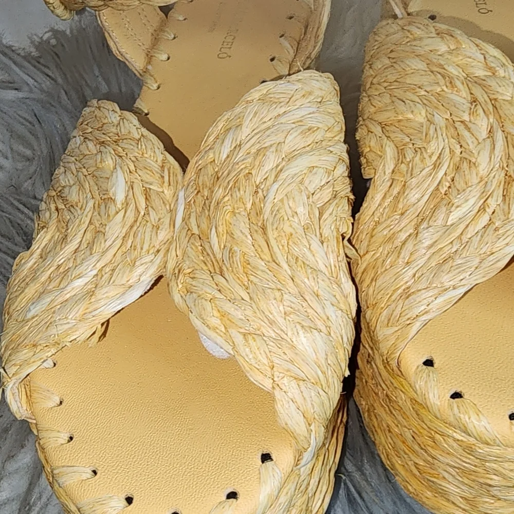 Paloma Barceló Layna Braided Raffia Sandals 40/10